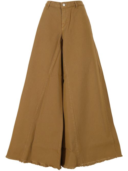 Pantaloni larghi color khaki FEDERICA TOSI | 4082741011